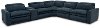 Eclipse Navy Blue 6 Piece Power Reclining Sectional - Biggie