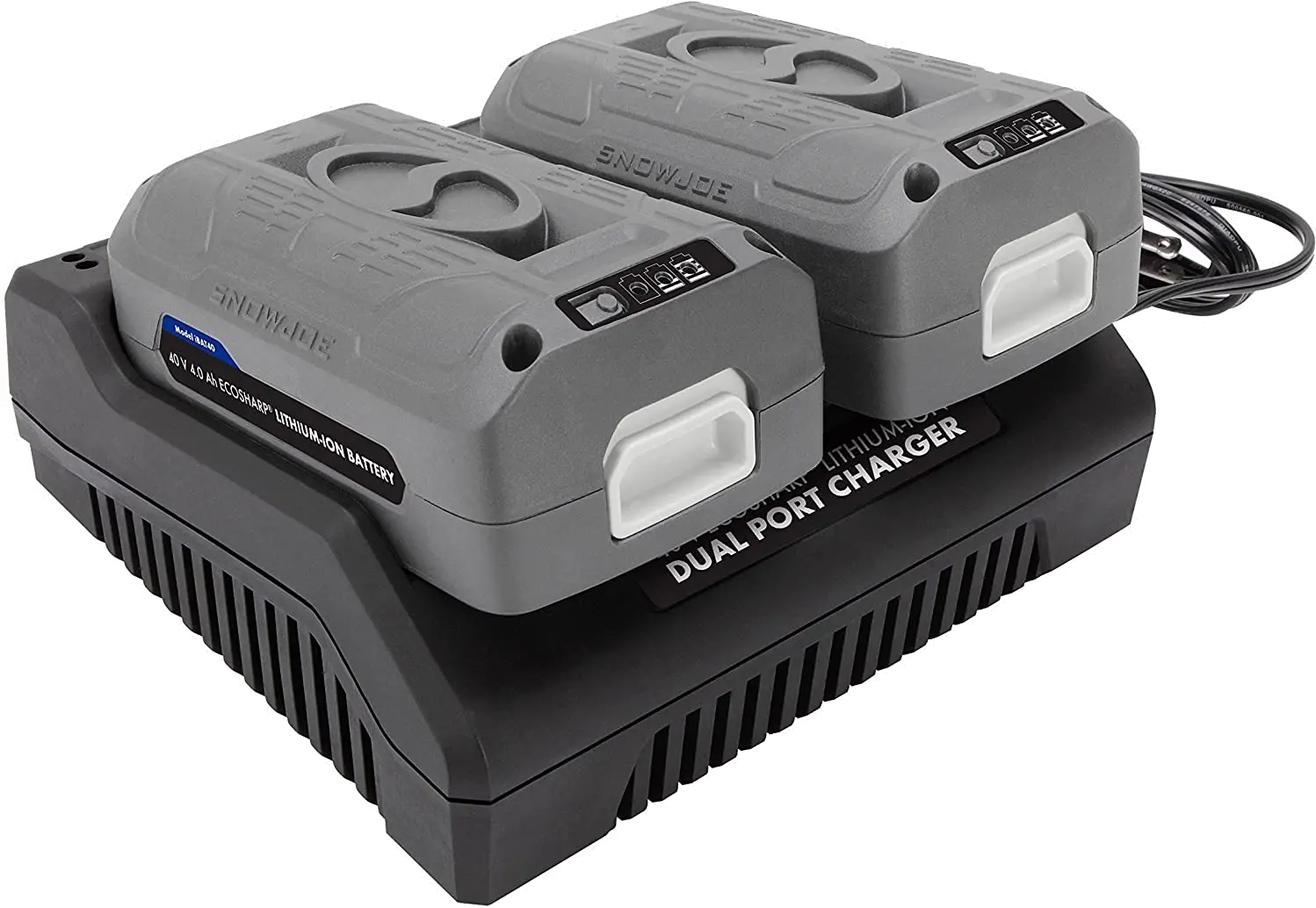 iCHRG40-DPC Snow Joe EcoSharp Lithium-Ion Battery Dual Port Charger - 40 Volt-3