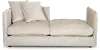 Clearance Left Side Facing Fog Gold Upholstered Chaise Lounge - Ansel