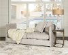 Right Side Facing Fog Gold Upholstered Chaise Lounge - Ansel
