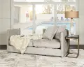 Right Side Facing Fog Gold Upholstered Chaise Lounge - Ansel