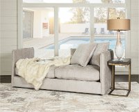 Right Side Facing Fog Gold Upholstered Chaise Lounge - Ansel