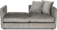 Right Side Facing Smoke Gray Upholstered Chaise Lounge - Ansel-3