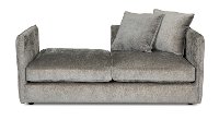 Right Side Facing Smoke Gray Upholstered Chaise Lounge - Ansel-6