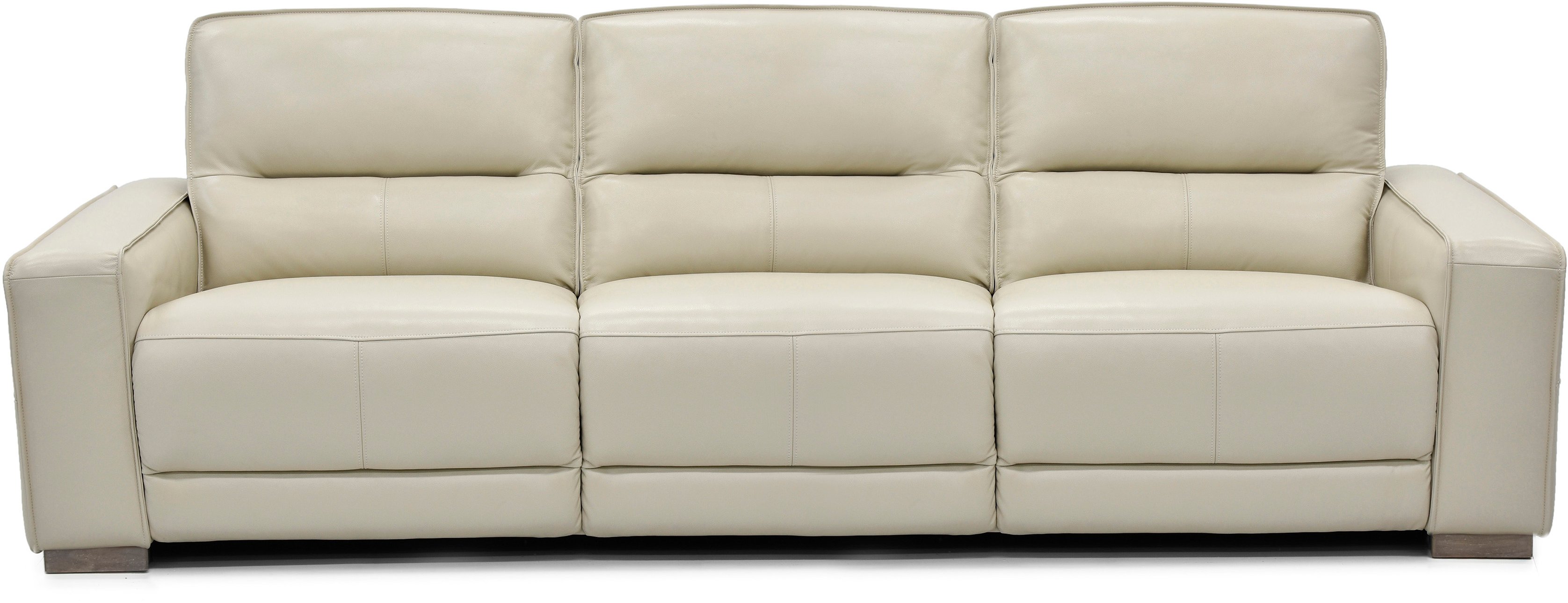 Jet Vanilla Leather Power Reclining Sofa-1