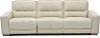 Vanilla Leather Power Reclining Sofa - Jet