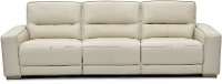 Vanilla Leather Power Reclining Sofa - Jet-1