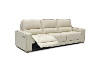Vanilla Leather Power Reclining Sofa - Jet-2