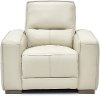 Clearance Jet Vanilla Leather Power Recliner