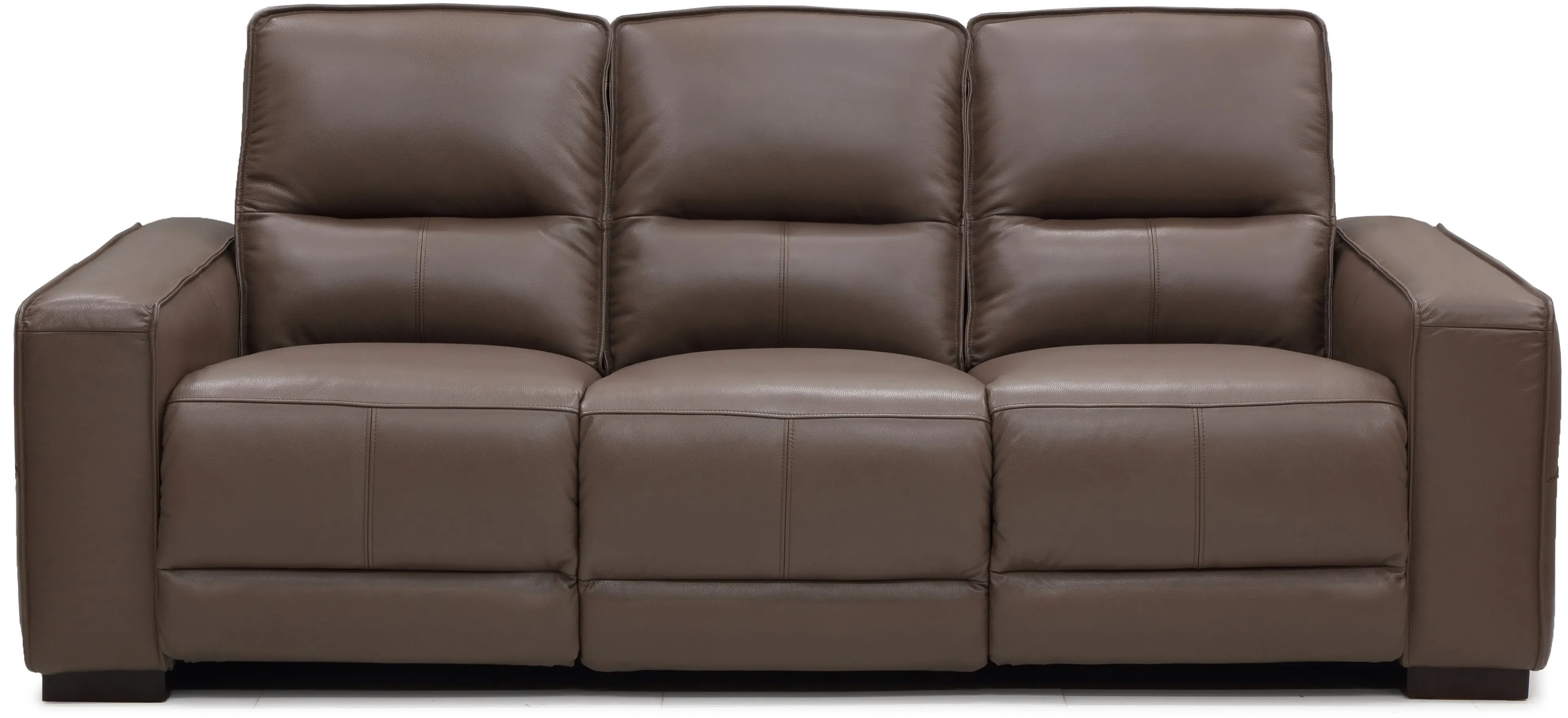 Jet Mink Brown Leather Power Reclining Sofa-1