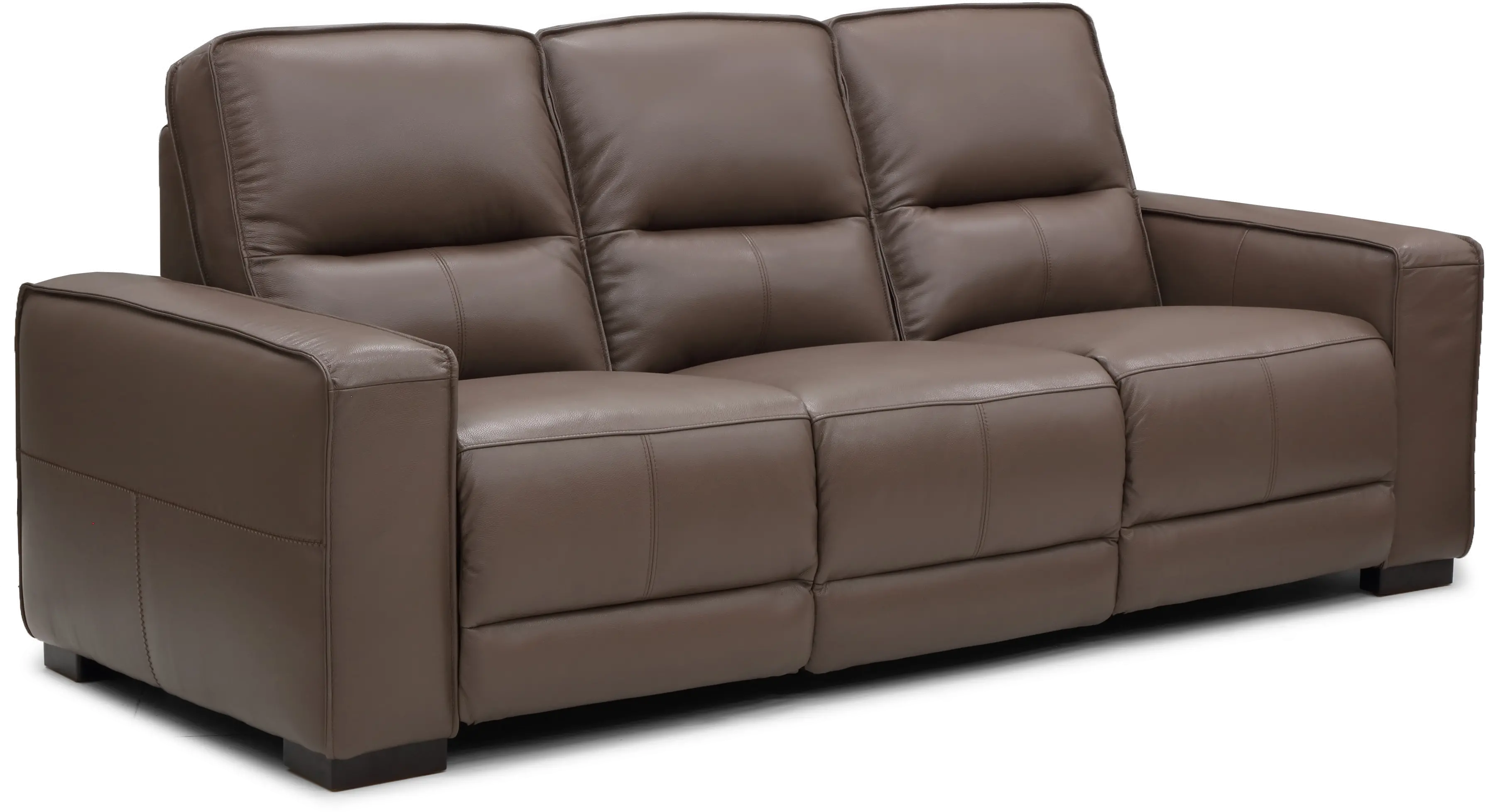 Jet Mink Brown Leather Power Reclining Sofa-3
