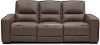 Mink Brown Leather Power Reclining Sofa - Jet