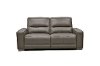 Mink Brown Leather Power Reclining Loveseat - Jet