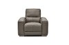 Mink Brown Leather Power Recliner - Jet