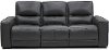 Dark Gray Leather Power Reclining Sofa - Jet
