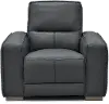 Clearance Jet Dark Gray Leather Power Recliner