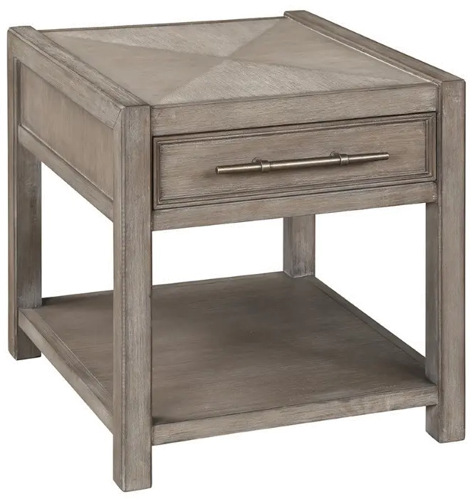 Cypress Lane Transitional Washed Gray End Table-1