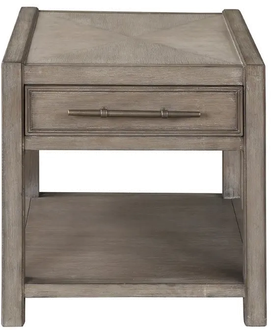 Cypress Lane Transitional Washed Gray End Table-2