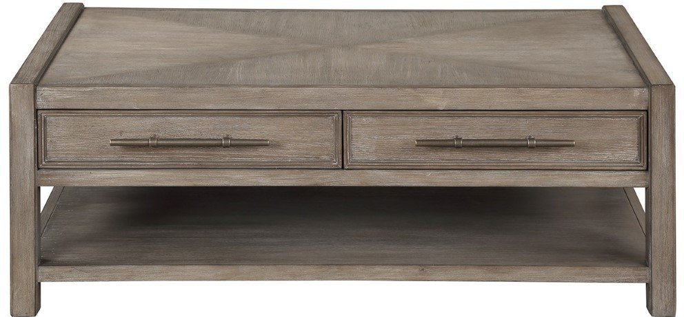Cypress Lane Transitional Washed Gray Coffee Table-2