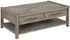 Transitional Washed Gray Coffee Table - Cypress Lane