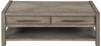 Transitional Washed Gray Coffee Table - Cypress Lane-2