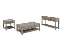 Transitional Washed Gray Coffee Table - Cypress Lane-3