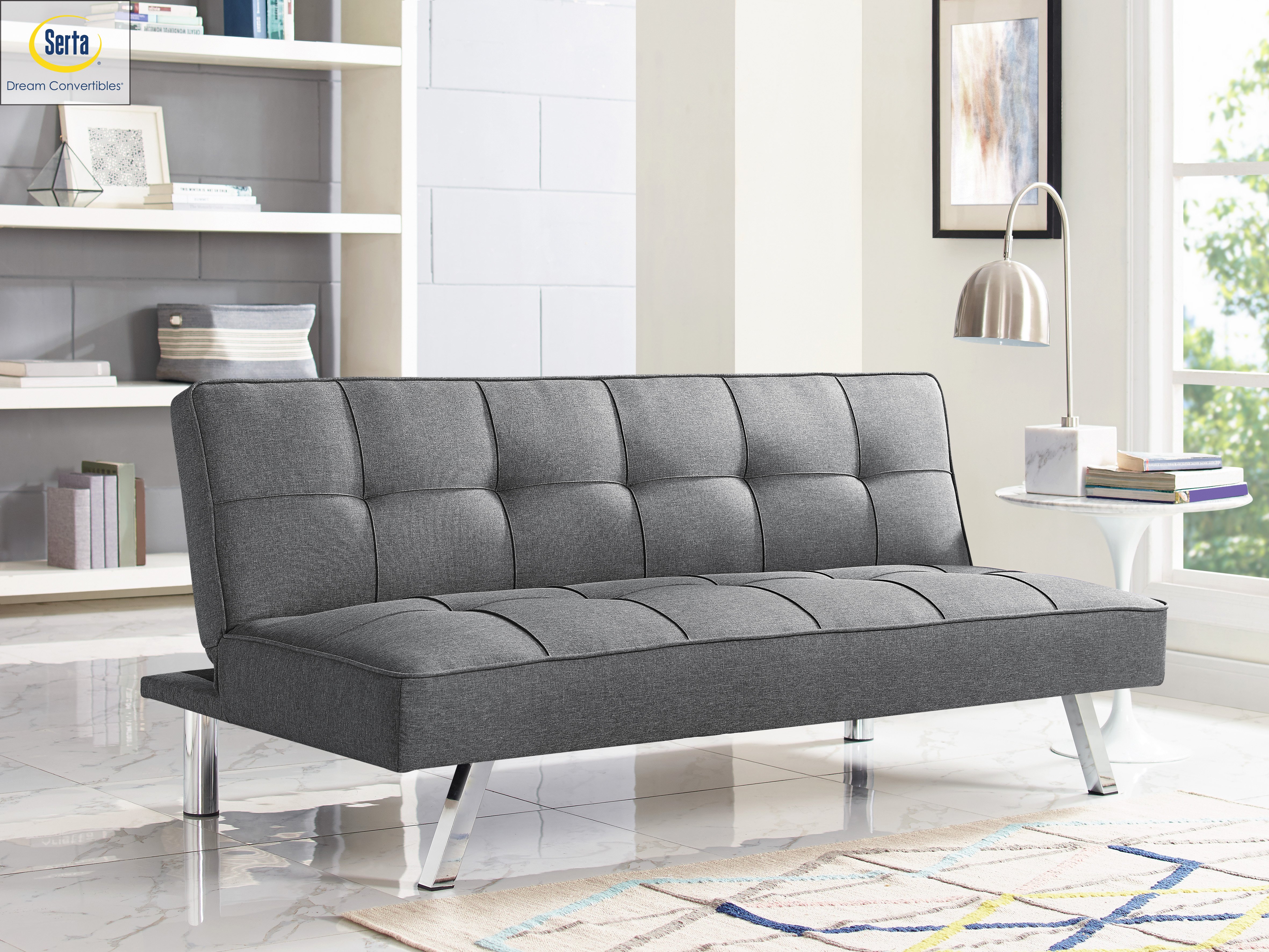 Dark Gray Serta Convertible Sofa Sleeper - Corey-1