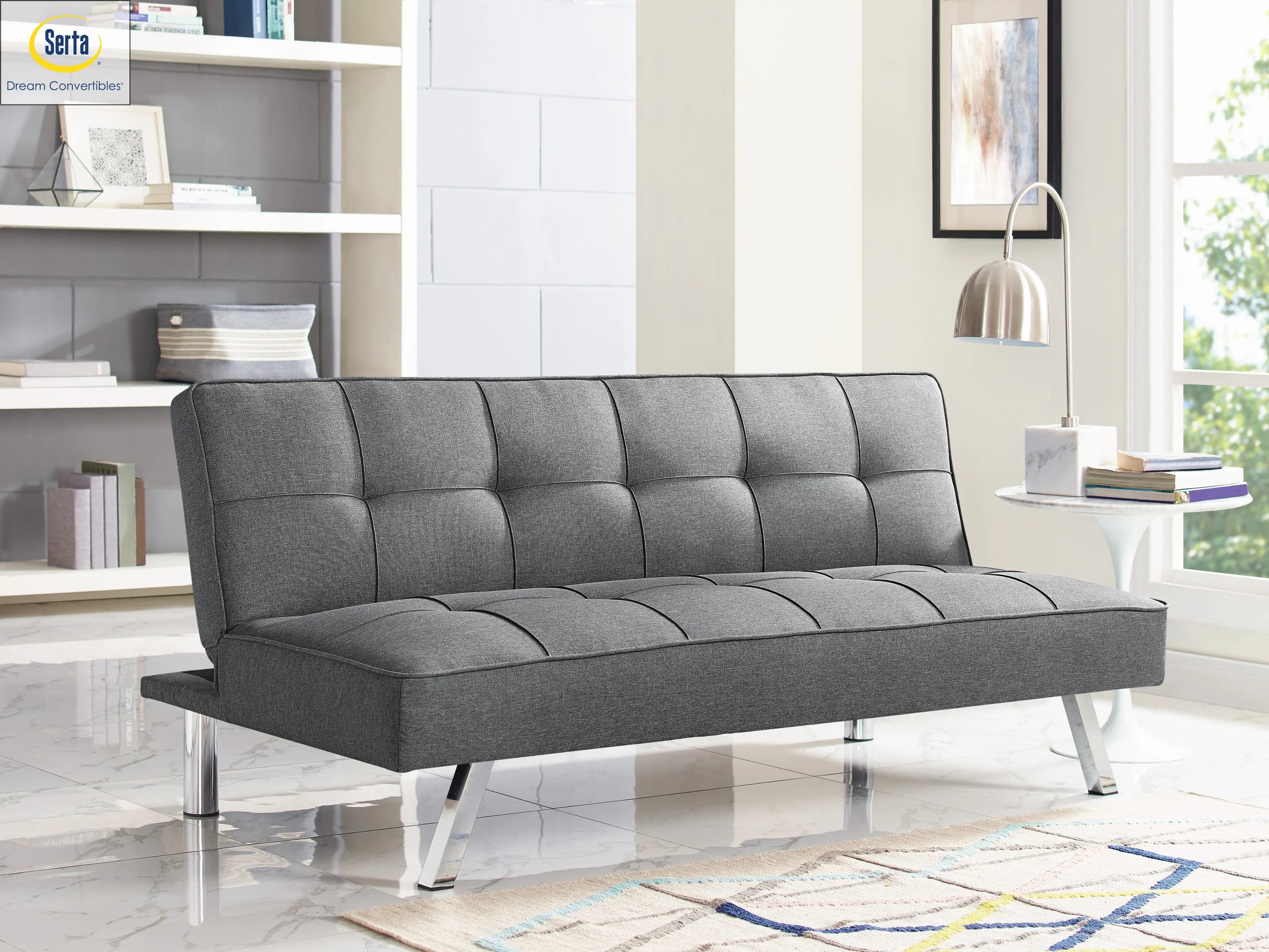 Dark Gray Serta Convertible Sofa Sleeper - Corey-1
