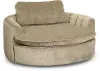 Stavro Light Tan Putty Curved Cuddler Chair