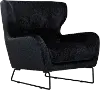 Contemporary Dark Blue Slate Accent Chair - Dominic