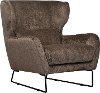 Contemporary Dark Brown Otter Accent Chair - Dominic