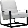 Clearance Xenia Gray Leather Accent Chair
