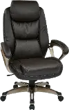 Espresso Home Office Chair with Bronze Accents