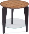Clearance Modern Round End Table - Brandy