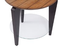 Modern Round End Table - Brandy-2