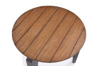 Modern Round End Table - Brandy-3