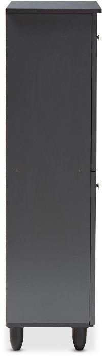 Modern Dark Gray 4 Door Entryway Shoe Storage Cabinet - Sheenagh-6