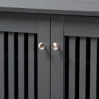 Modern Dark Gray 4 Door Entryway Shoe Storage Cabinet - Sheenagh-7
