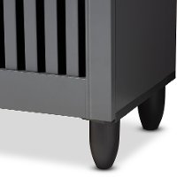 Modern Dark Gray 4 Door Entryway Shoe Storage Cabinet - Sheenagh-8