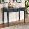 French Provincial Spruce Blue Accent Writing Desk - Merritt