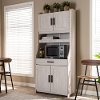 White Wash Kitchen Storage Cabinet - Jenni