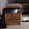 152-9194-RCW Industrial Light Gray Upholstered Storage Trunk Ottoman - Pollie