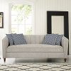 Beige Sofa with Throw Pillows - Leslie