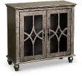 Allison Metallic Platinum Two Door Accent Cabinet