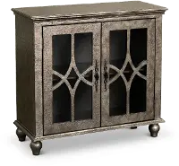 Allison Metallic Platinum Two Door Accent Cabinet