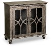 Metallic Platinum Two Door Accent Cabinet - Allison