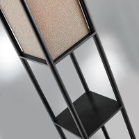 Modern Espresso Floor Lamp with Shelves - Tisha-2