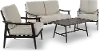 11990040T001-ST Cozumel Mid-century Modern 4 Piece Deep Seating Patio Set