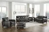 Savannah Ash Gray Leather 4 Piece Living Room Set
