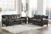 Savannah Ash Gray Leather 2 Piece Living Room Set - Amax Leather